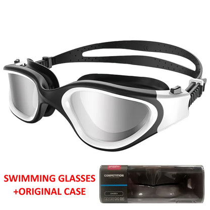 Coated Swimming Goggles for Women Men Anti Fog Anti UV Unisex Adult Quick Adjustable Silicone Swim Diving Goggles