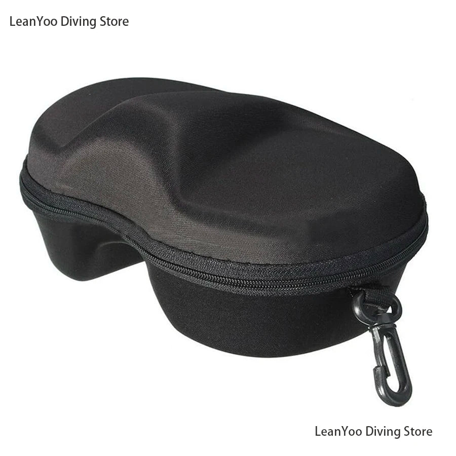 Professional Low Volume Scuba Mask with Camera Holder Mirror Tempered Glass Diving Glasses Pack In Black Zipper Box