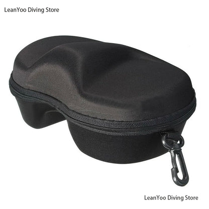 Professional Low Volume Scuba Mask with Camera Holder Mirror Tempered Glass Diving Glasses Pack In Black Zipper Box