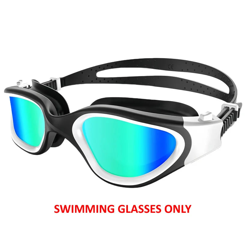 Coated Swimming Goggles for Women Men Anti Fog Anti UV Unisex Adult Quick Adjustable Silicone Swim Diving Goggles