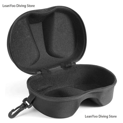 Professional Low Volume Scuba Mask with Camera Holder Mirror Tempered Glass Diving Glasses Pack In Black Zipper Box