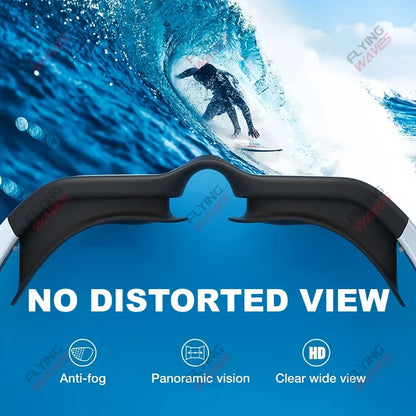 Coated Swimming Goggles for Women Men Anti Fog Anti UV Unisex Adult Quick Adjustable Silicone Swim Diving Goggles